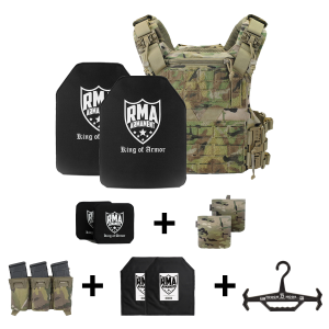 RMA Armament Full Level 4 Body Armor Kit including Sides Plates - Shooter's Cut (6.6 lbs) , Multicam - $1105.90 at RMA Armament