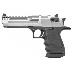 Magnum Research DE357L5BC Desert Eagle L5 357 Mag 5 9+1 Black Hardcoat Anodized Black Hogue Rubber Finger Groove Grip Integral Muzzle Brake