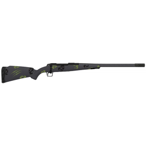 Fierce Firearms TWTROG300WIN24BF Twisted TI Rogue 300 Win 24 Black Cerakote Steel Threaded Barrel, Drilled & Tapped Titanium Receiver, LR Negative Comb Forest Camo Carbon Fiber Stock
