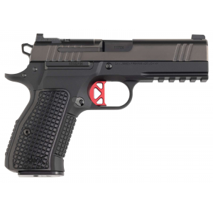 Dan Wesson 92113 DWX  Compact Frame 9mm Luger 10+1 4. Black Match Grade Barrel, Black DLC Optics Ready/Serrated Steel Slide, Black Aluminum Frame w/Beavertail Black Textured Aluminum Grip