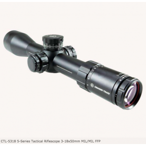 Crimson Trace CTL5318 5-Series Tactical 3-18x 50mm Obj 33.2 ft @ 100 yds FOV 34mm Tube Black Anodized Finish Illuminated MR1-MIL