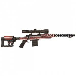 Howa HFLG30816 APC Flag Chassis Gen2 308 Win 16.25 10+1 American Flag Cerakote 6 Position Luth-AR MBA-4 w/Aluminum Chassis Stock