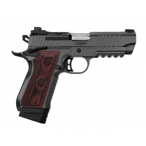 Kimber KDS9c Rail, 9mm, 4.09 Barrel, 2 Magazines, Optics Cut, Gray w/ Dark Red High Tex Grips, Pistol