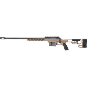 Savage 57697 110 Precision 300 Win Mag 24 5+1 Matte Black Flat Dark Earth Cerakote Aluminum Chassis Stock LH
