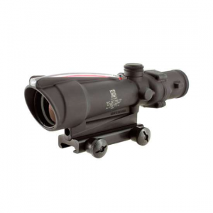 Trijicon 100153 ACOG  3.5x 35mm Obj 28.90 ft @ 100 yds FOV Matte Black Finish Dual Illuminated Red Horseshoe 223 Ballistic