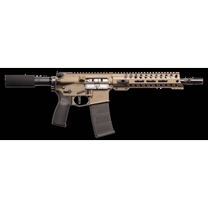 Patriot Ordnance Factory Minuteman DI 5.56x45mm NATO 10.5 30 Round Patriot Brown Black Buffer Tube/Stock Tactical Pistol