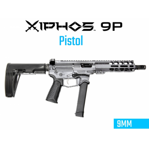 Battle Arms Development XIPHOS Defense 9mm 85 33 Round Battlearms Gray Black Nitride SBA3 Pistol Brace Stock Pistol