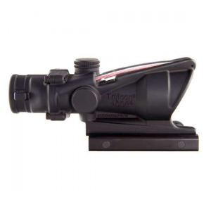 Trijicon 100219 ACOG  4x 32mm Obj 36.80 ft @ 100 yds FOV Matte Black Finish Dual Illuminated Red Horseshoe 223 Ballistic