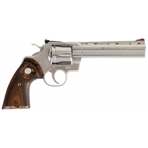 Colt Python, .357 Mag, 6 Barrel, 6 Round Cylinder, Stainless Steel, Walnut Target Grip, Revolver