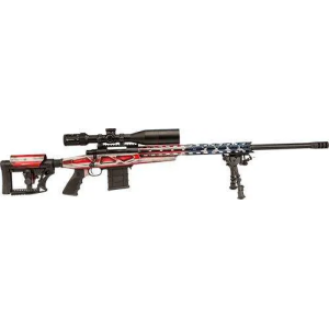 American Flag 6.5 Creedmoor Rifle w/ Scope Mag Kit Base Rings 24 BBL