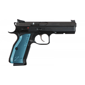 CZ Shadow 2 Black & Blue 9mm Luger 4.89 17+1 Black Nitride Blue Aluminum Grip Pistol