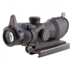 Trijicon 100092 ACOG  4x 32mm Obj 36.80 ft @ 100 yds FOV Matte Black Finish Illuminated Amber Crosshair 308 Ballistic
