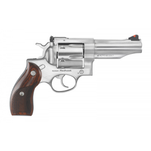 Ruger Redhawk Double 45 Long Colt/45 ACP, 4.2 Sleeve and Shroud Barrel Stainless Steel Satin Finish Hardwood Grips Adjustable Rear Front Sight 6Rd