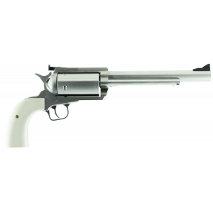 Magnum Research BFR45707B BFR Long Cylinder SS 45-70 Gov 5 Round 7.50 Stainless Steel Bisley White Laminate Grip