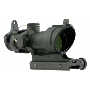 Trijicon 100091 ACOG  4x 32mm Obj 36.80 ft @ 100 yds FOV Matte Black Finish Illuminated Amber Crosshair 223