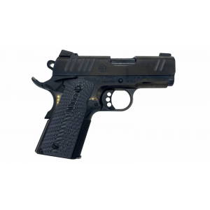 Alpha Foxtrot AF1911-S 9mm 3.25 Novak Bull Ramped Polished DLC Black 8 Round 1911 Pistol