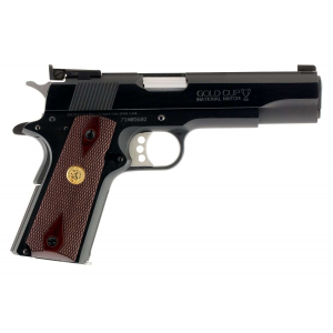 Colt Mfg 1911 Gold Cup National Match Series 70 9mm Luger 5 8+1 Blued Carbon Steel Walnut w/Gold Medallion Grip