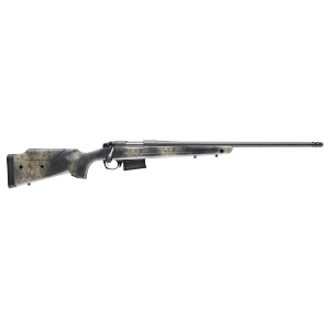 Bergara B-14 Wilderness Terrain 6.5 PRC 3+1 24 Threaded, Sniper Gray Cerakote Barrel/Rec, Adj. Cheek Piece SoftTouch Woodland Camo Stock Rifle