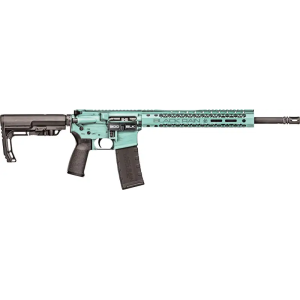 Black Rain BROFUSIONTBB Spec + Fusion 5.56x45mm NATO 16 30+1 Tiffany Blue Battleworn Cerakote 6 Position MFT Minimalist Stock