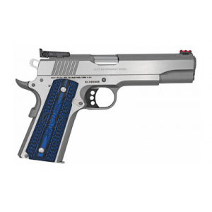 Colt Mfg Gold Cup Lite 1911 9MM 5 Brushed Stainless Finish G10 Grips Fiber Front and Adj Rear Sights, 1 9Rd Mag