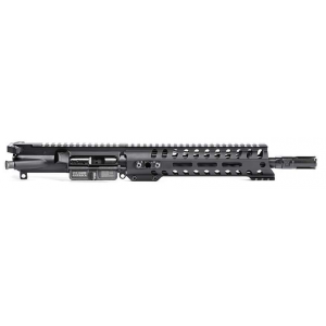 Patriot Ordnance Factory Minuteman Complete Upper 5.56x45mm NATO 10.50 Black Nitride Barrel Aluminum Black Anodized Receiver 9 M-LOK Handguard Lo Pro DI Gas Block (Mid Length)