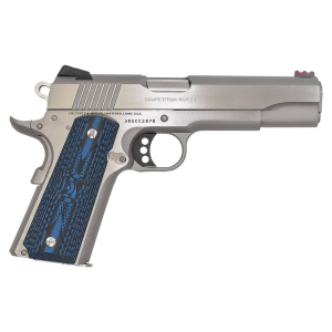 Colt Mfg O1073CCS 1911 Competition 70 Series 38 Super 5 9+1 Stainless Steel Blue G10 w/Logo Grip
