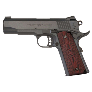 Colt Mfg O4942XE 1911 Combat Commander 9mm Luger 4.25 9+1 Blued Carbon Steel Black Cherry G10 Grip