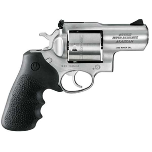 Ruger 5302 Super Redhawk Alaskan 480 Ruger 2.50 6 Round Black Hogue Tamer Monogrip Grip Satin Stainless