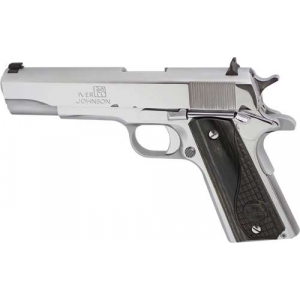 Iver Johnson Arms 191138CHRW 1911 A1 Government 70 Series 38 Super 5 9+1 Chrome Black Diamondwood Grip