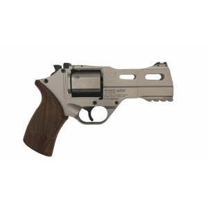 Chiappa Firearms Rhino 40SAR CA Compliant 357 Mag 4 6 Round Nickel Plated Walnut Grip Revolver