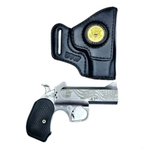 Bond Arms BOND ARMS TRUMP DT47 SATIN PKG HGD 45/410 4.25IN BBL SS FRAME ROUGH SER FINISH B6 EXT GRIP W/HOLSTER - $619.49 at BattleHawk Armory