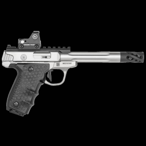 Smith & Wesson Performance Center SW22 Victory Target 22 LR 6 10 Round Stainless Steel Black Polymer Grip with Muzzle Brake Vortex Viper Red Dot Pistol