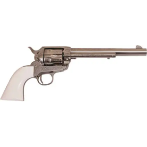 CIMARRON FRONTIER .357 PW FS 7.5 ENGRAVED NICKEL/IVORY