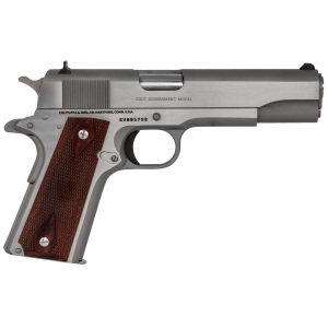 Colt Mfg O1911CSS 1911 Government 45 ACP 5 7+1 Stainless Steel Rosewood Grip