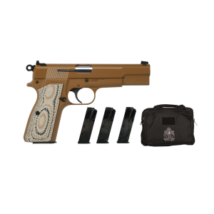 SPRINGFIELD ARMORY SA-35 9MM 4.7 FDE PISTOL 4X15RD MAGS AND RANGE BAG PACKAGE