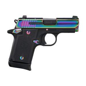 Sig Sauer P938 9mm 7+1rd 3 Barrel Titanium Rainbow Pistol