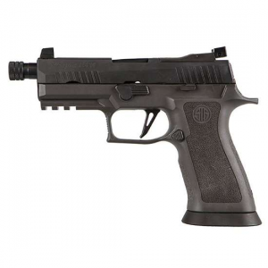 P320, 9MM,4.6IN, LEGION, GRAY , STRIKER, X-RAY 3 ADJ SUPP SIGHTS, TXG GRIP, (3) 10RD STEEL MAG, THREADED (1/2-28 RH), OP