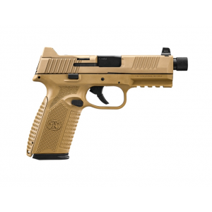 FN 510 Tactical, 10mm, 4.7 Threaded Barrel,1- 15 Rd Mag & 1- 22 Rd Mag, No Safety, Optics Ready, FDE, Pistol