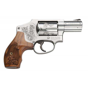 Smith & Wesson 150784 640 Machine Engraved357 Mag 2.13 5 Round Stainless Wood Engraved Grip