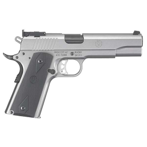 Ruger 6739 SR1911 Target 10mm Auto 5 8+1 Low-Glare Stainless Black Rubber Grip