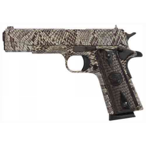 Iver Johnson Arms 1911A1COPPERHEAD 1911 A1 Government 70 Series 45 ACP 5 8+1 Copperhead Snakeskin Black Diamondwood w/Snakeskin Texture Grip