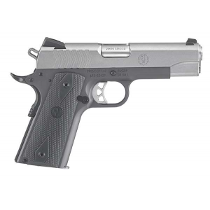 Ruger 6722 SR1911 Commander 9mm Luger 4.25 9+1 Tungsten Gray Cerakote Frame Low-Glare Stainless Slide Black Rubber Grip