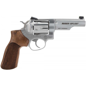 RUGER 1754 Gp100 Match Champion 357 Mag 4.20 6 Round Hardwood Hogue Stippled Grip Satin Stainless