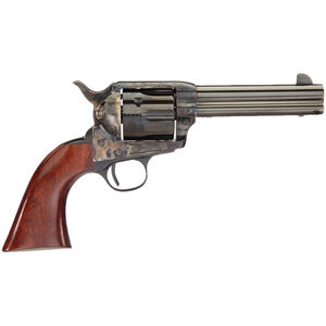 Taylors and Company 555148DE 1873 Cattleman Gunfighter 357 Mag 6 Round 4.75 Blued Case Hardened Walnut Army Sized Grip (Taylor Tuned)