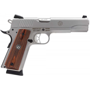 Ruger 6700 SR1911 Standard 45 ACP 5 8+1 Stainless Steel Hardwood Grip Novak Sights