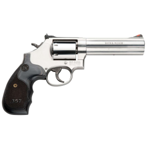 SMITH & Wesson 150854 686 Plus Single/double 357 Magnum 5 7 Rd Wood Grip Stainless Steel