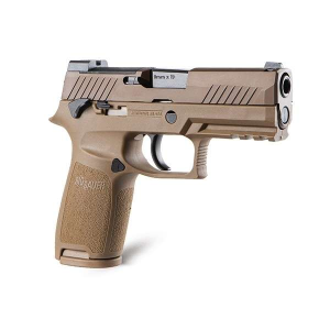 P320, 9mm, 3.9in, M18, Coyote, Striker, Siglite W/ Dp Pro Plate, (3) 10rd Steel Mag, Rail, Ca Compliant