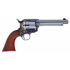 Taylors and Company 556209DE Short Stroke Gunfighter  357 Mag 6 Round 5.50 Blued Case Hardened Walnut Army Sized Grip