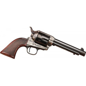 Taylors and Company 556201DE Short Stroke Smoke Wagon  45 Colt (LC) 6 Round 4.75 Blued Case Hardened Walnut Navy Sized Grip