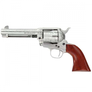 Taylors and Company 710AWE 1873 Cattleman 45 Colt (LC) 6 4.75 Nickel Flora Engraved Walnut Grip